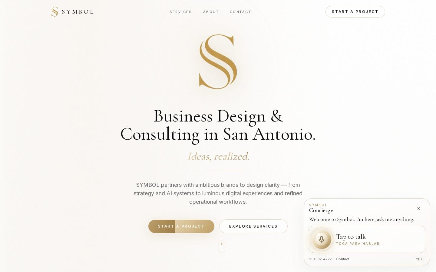 SYMBOL website homepage